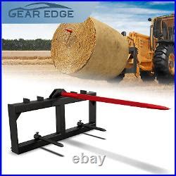 heavy duty skid steer bale spear|skid steer hay spear attachment.